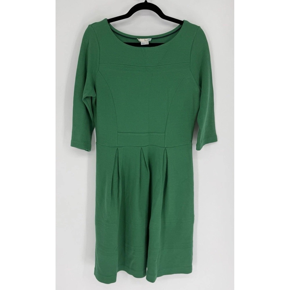 Boden Dress Womens Size 10 Large Green Libby Ponte Feminine Career Work Wear Job
